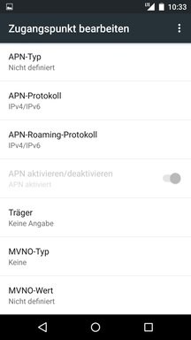 APN-Protokoll auf IPv4/IPv6 ändern,
        alles andere unverändert lassen